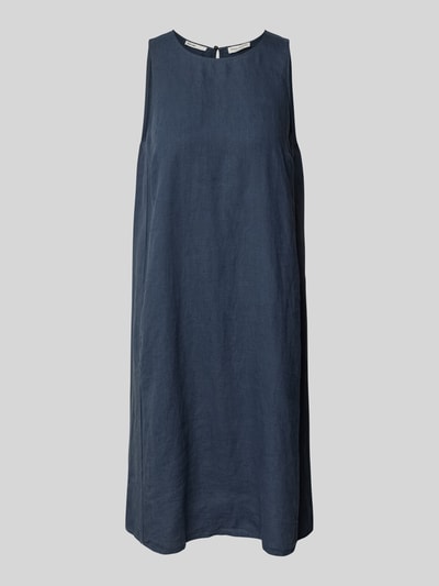 Marc O'Polo Loose Fit Knielanges Kleid aus reinem Leinen Marine 2