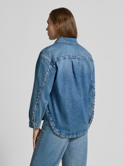 MAC Kurtka jeansowa z wykładanym kołnierzem Jasnoniebieski 5