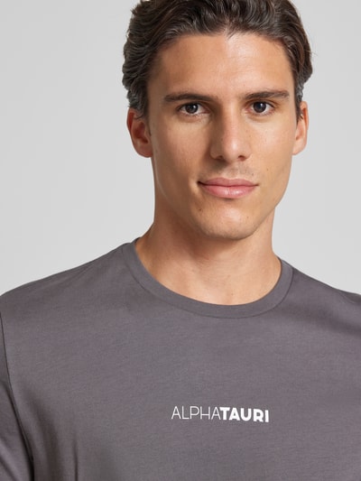 AlphaTauri T-Shirt mit Label-Print Modell 'JOTTO' Graphit 3