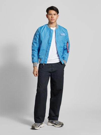 Alpha Industries Bomberjacke mit Label-Badge Blau 1