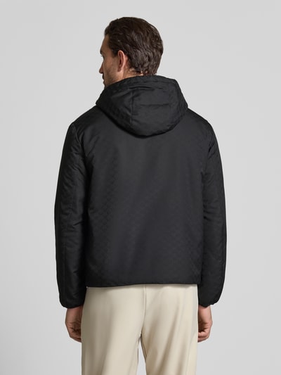 Emporio Armani Jacke mit Logo-Muster und Zweiwege-Reißverschluss Black 5