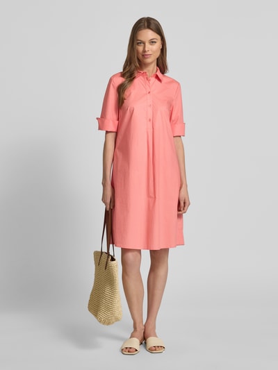 Christian Berg Woman Selection Knielanges Hemdblusenkleid mit 1/2-Arm Koralle 1