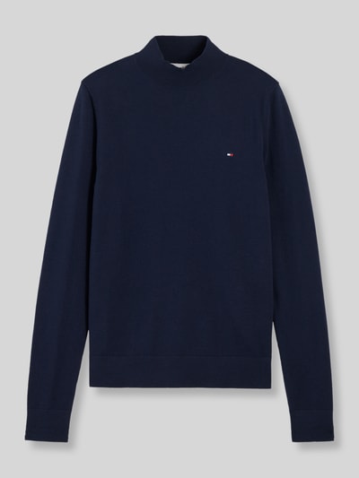 Tommy Hilfiger Slim Fit Langarmshirt mit Mock Neck Marine 2