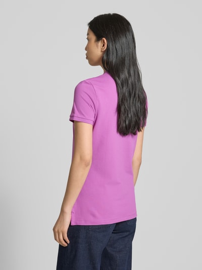 Christian Berg Woman Poloshirt mit kurzer Knopfleiste Lila 5
