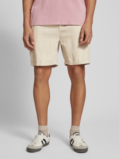 Only & Sons Loose Fit Shorts aus Viskose-Mix mit Leinen-Anteil Modell 'TEL' Beige 4
