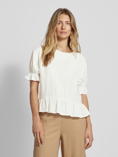 Vero Moda Bluzka z fakturowanym wzorem model ‘NABIA’ Biały 4