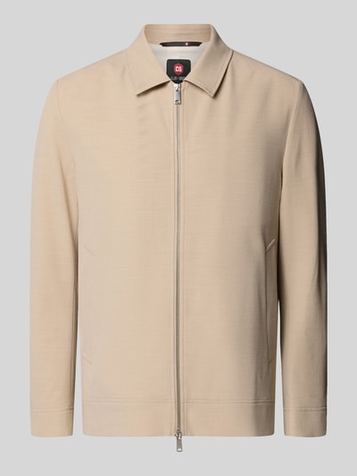 Produktfoto, Jacke mit Zweiwege-Reißverschluss und Eingrifftaschen von CG - Club of Gents, beige, Material-Mix mit Viskose-Anteil, Regular-Fit