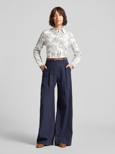 GANT Regular Fit Bluse aus Leinen-Baumwoll-Mix Marine 1