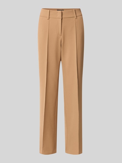 Produktfoto, beige Regular Fit Schmale Hose mit Viskose-Baumwoll-Anteil Modell 'FARAH' von CAMBIO, Damen Schmale Hose von CAMBIO, glatte Oberfläche, klare Linien