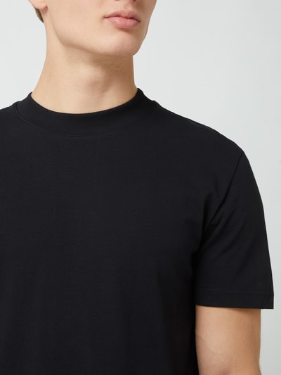 SELECTED HOMME T-Shirt mit geripptem Rundhalsausschnitt Modell 'RELAXCOLMAN' Black 3