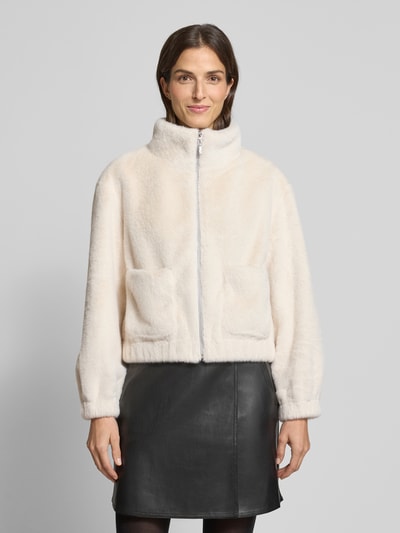 monari Jack van imitatiebont en ritssluiting Zand - 4