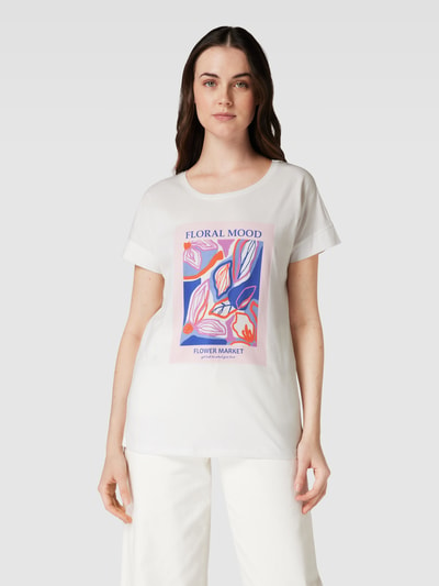 Christian Berg Woman T-shirt z nadrukowanym motywem Złamany biały 4