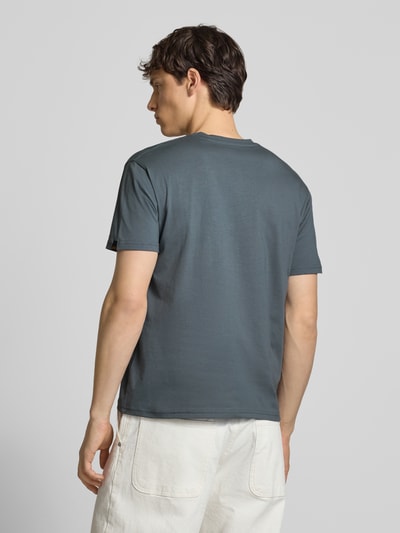 Alpha Industries T-Shirt mit Label-Print und Rundhalsausschnitt Hellblau 5