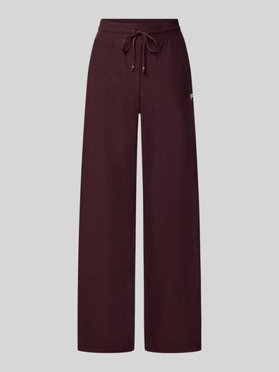 Produktfoto, Wide Fit Sweatpants mit Label-Detail Modell 'CLOUD' von Fabletics, meliert, elastischer Bund mit Tunnelzug, elastischer Material-Mix