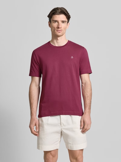 Marc O'Polo Regular Fit T-Shirt aus reiner Baumwolle Dunkelrot 4