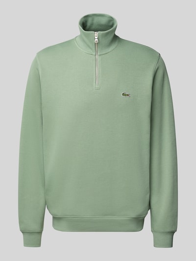 Lacoste Regular Fit Troyer aus reiner Baumwolle Gruen 2