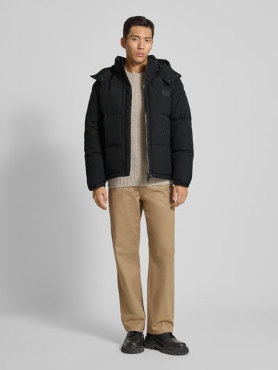 HUGO Regular fit donsjack met afneembare capuchon, model 'BIRONO' Zwart - 1