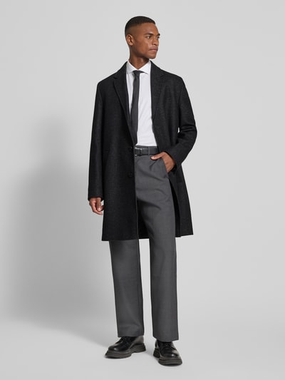 HUGO Regular Fit Mantel aus Woll-Mix Mosdell 'MALTE' Black 1