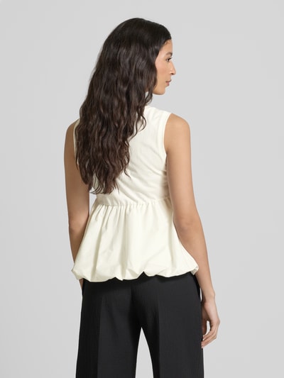 ICHI Tanktop mit ausgestellter Rockpartie Modell 'MALLIA' Offwhite 5