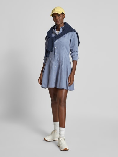 Polo Ralph Lauren Regular Fit Shirt Dress in Cord-Optik Bleu 1