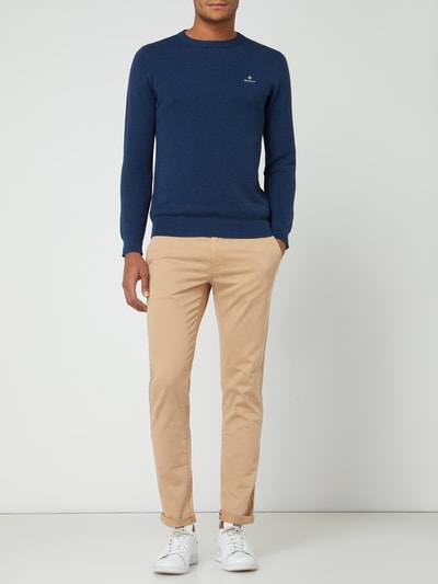 Gant Pullover aus Piqué Marine Melange 1