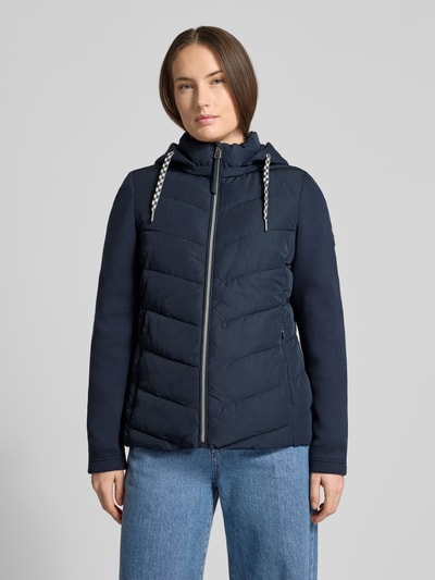 Christian Berg Woman Selection Slim Fit gewatteerd jack met gevoerde opstaande kraag Donkerblauw - 4