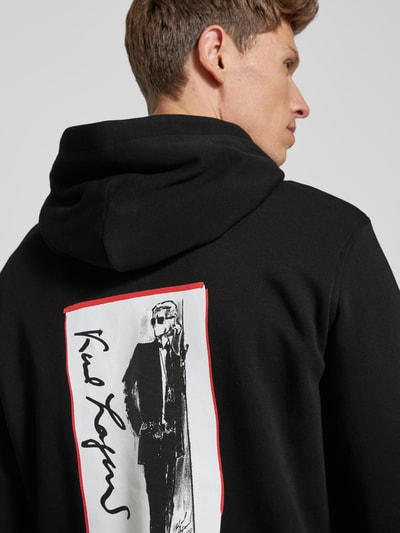 Karl Lagerfeld Hoodie met labelprint Zwart - 3