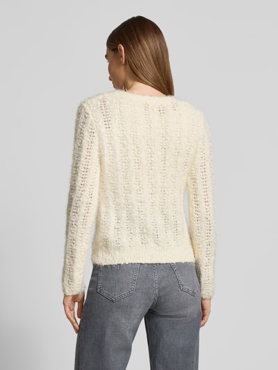 Guess Strickjacke mit Lochmuster Modell 'BEA' Offwhite 5