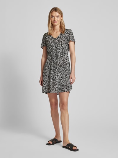 Vero Moda Mini-jurk van viscose met bloemenmotief, model 'EASY JOY' Zwart - 1