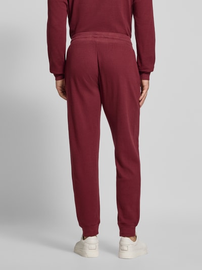 Tommy Hilfiger Regular fit sweatpants van puur katoen Bordeaux - 5