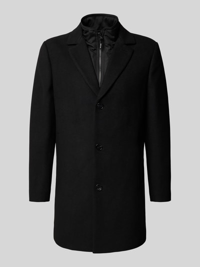 Matinique Lange jas in 2-in-1-look, model 'Matrace' Zwart - 2