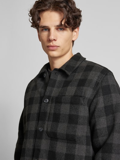 Jack & Jones Regular fit overhemdjack met borstzak Antraciet - 3