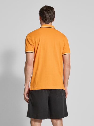 Christian Berg Men Poloshirt mit Label-Stitching Orange 5