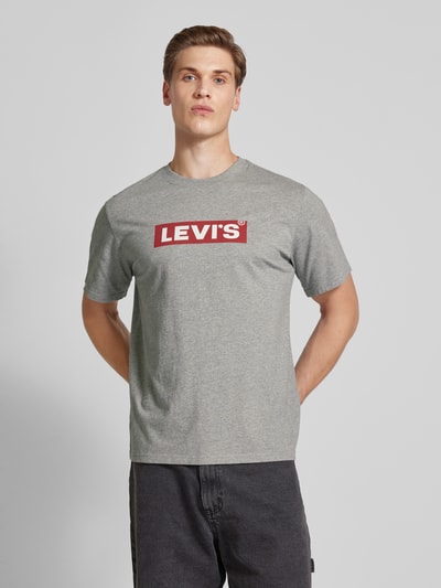 Levi's® T-shirt z nadrukiem z logo Średnioszary 4