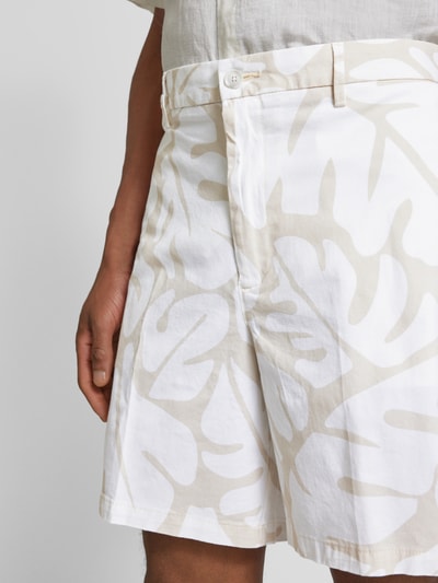 BOSS Bermudas mit floralem Muster Modell 'Karlos' Offwhite 3