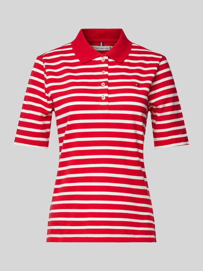 Tommy Hilfiger Regular fit poloshirt met logostitching, model '1985' Rood - 2