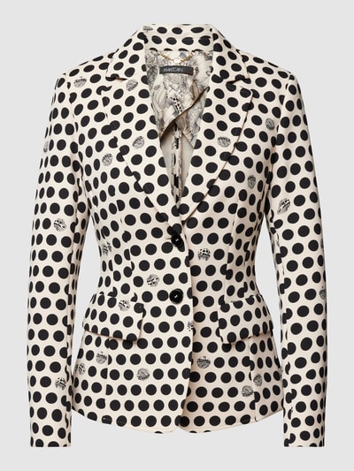 Marc Cain Blazer met all-over motief en klepzakken Zwart - 1