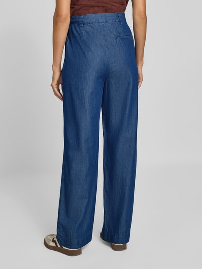 Marc O'Polo Spodnie szerokie z mieszanki bawełny i lyocellu  Granatowy melanż 5