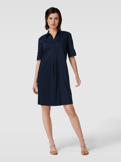 Betty Barclay Knielange jurk met platte kraag Marineblauw - 1