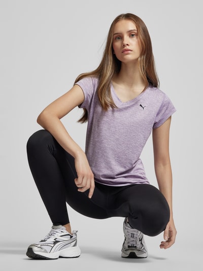 Puma T-shirt met logoprint, model 'TRAIN FAV HEATHER CAT' Lila - 3