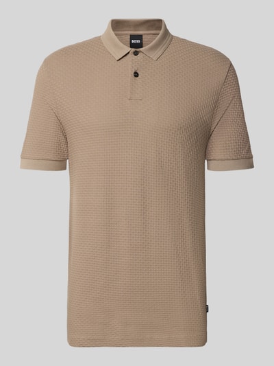 BOSS Regular fit poloshirt van puur katoen model 'Parlay 82' Taupe - 1