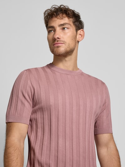 Lindbergh T-Shirt mit Strukturmuster Rosa 3