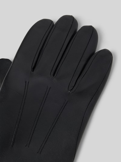 Roeckl Handschuhe aus Leder mit Ziernähten Black 3