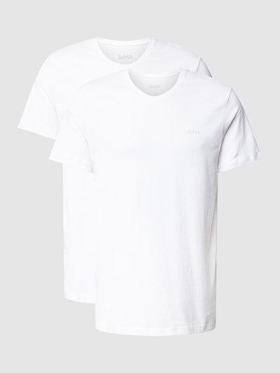 BOSS T-Shirt mit V-Ausschnitt im 2er-Pack Modell 'ComfortS' Weiss 2