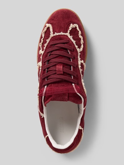 ALOHAS Sneaker aus echtem Leder mit Rüschenbesatz Bordeaux 3