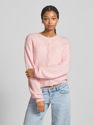 Gina Tricot Oversized Strickjacke mit Knopfleiste Rosa 4