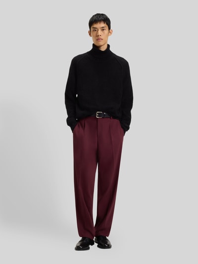 HUGO Regular Fit Rollkragenpullover aus Baumwoll-Mix Modell 'SAN RUDI' Black 1