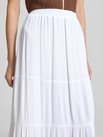 Only Regular fit maxirok van pure viscose, model 'CHIARA' Wit - 3