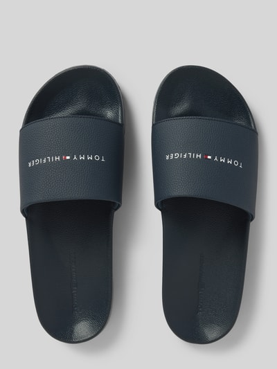 Tommy Hilfiger Slippers met labelopschrift Marineblauw - 3