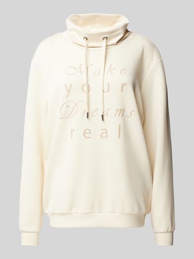 Soyaconcept Sweatshirt mit Statement-Print Modell 'BANU' Beige 2